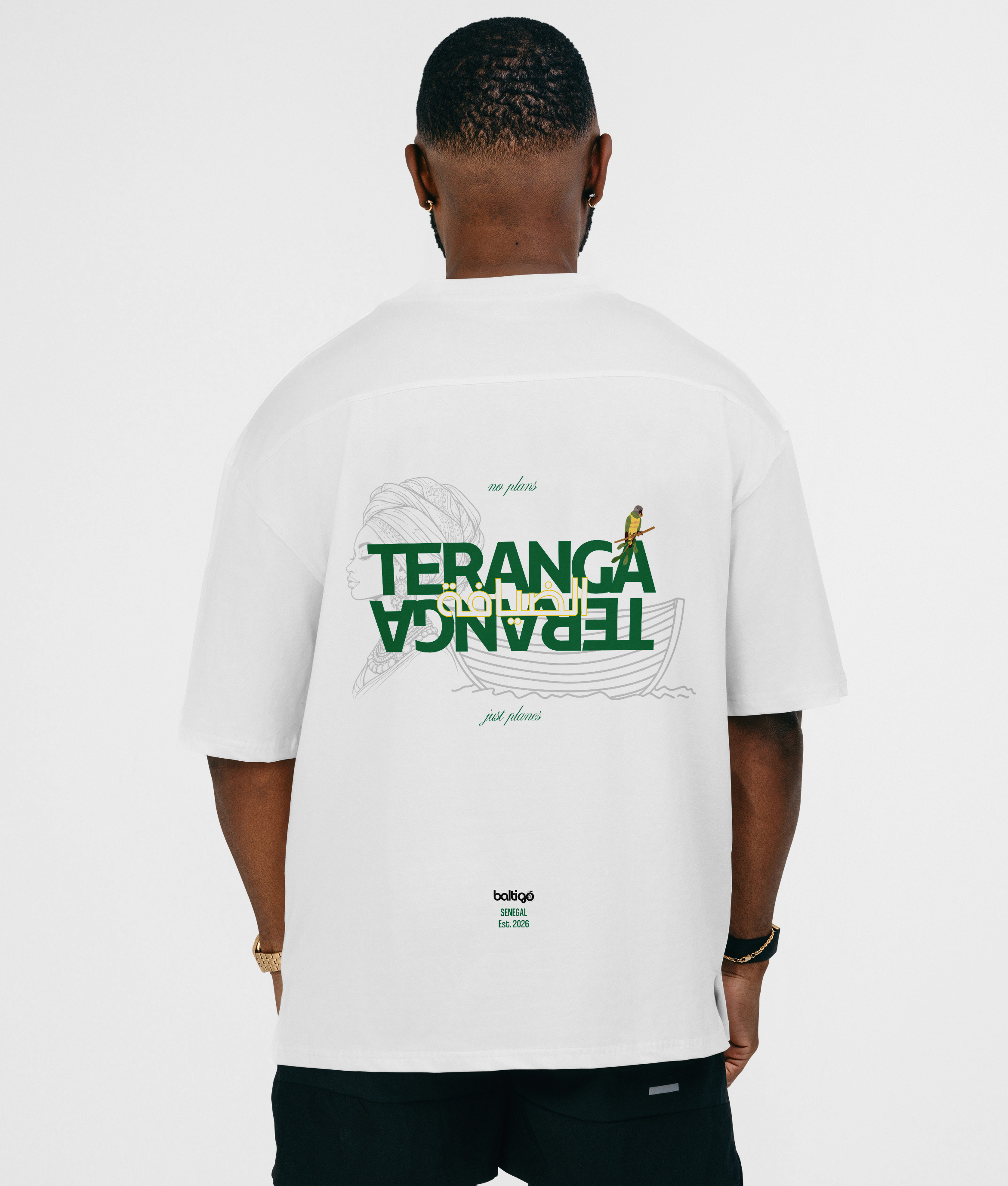 T-shirt unisexe oversize à imprimé - Sénégal