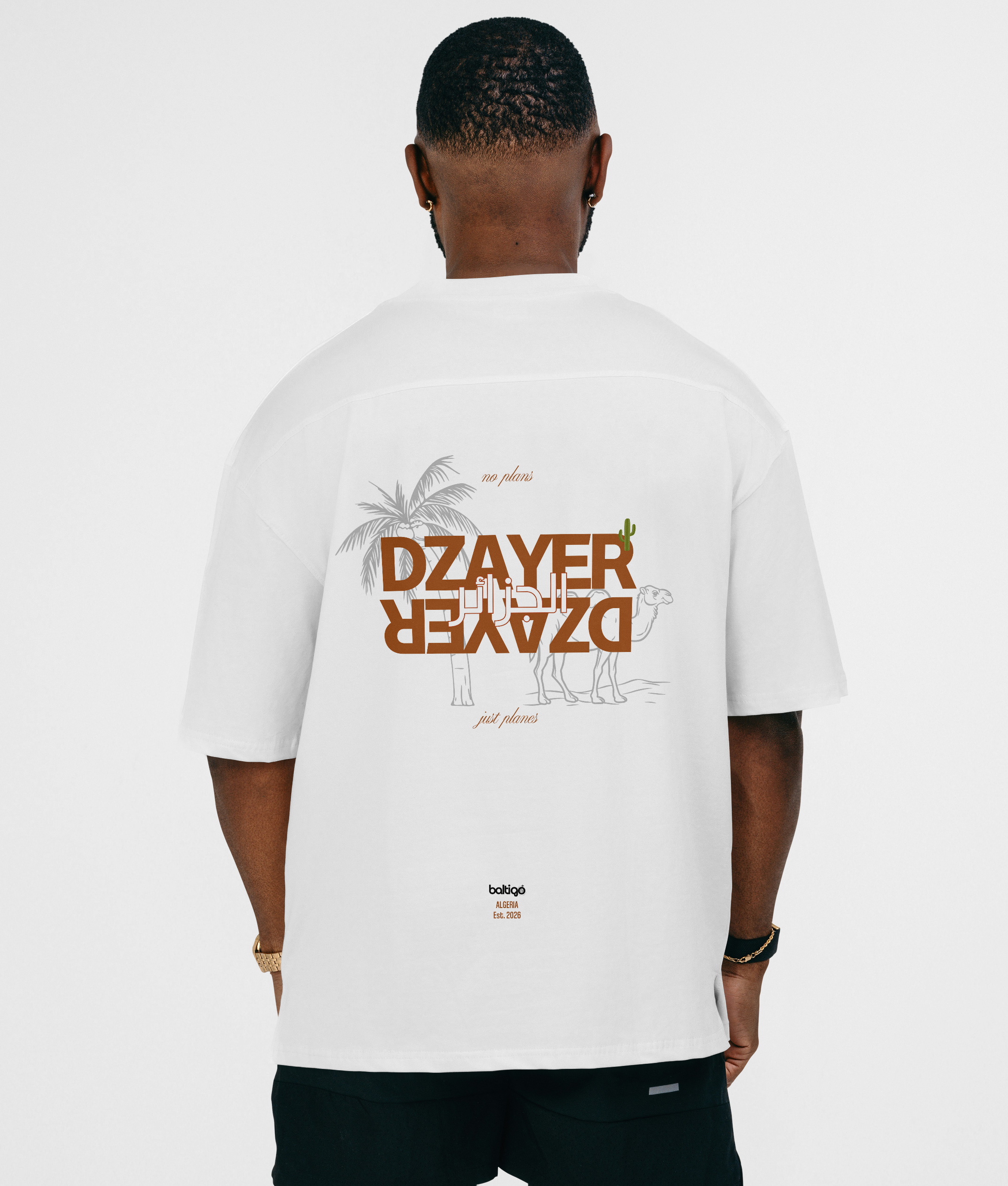 T-shirt unisexe oversize à imprimé - Algérie